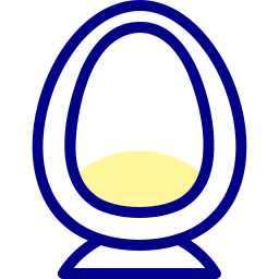 sedia a uovo icona