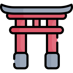 puerta japonesa icono
