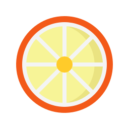 fetta d'arancia icona