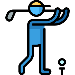 Игрок в гольф иконка