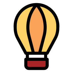 Hot air balloon icon