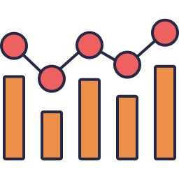 gráfico de barras Ícone