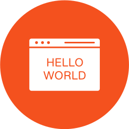 Hello world icon