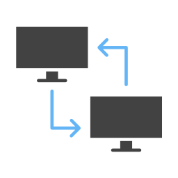 el intercambio de datos icono