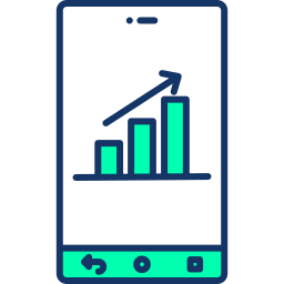 Mobile analytics icon