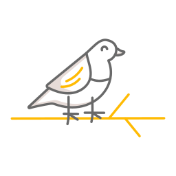 pájaro gorrión icono