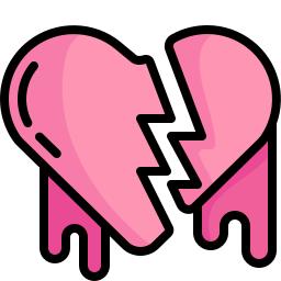 Broken heart icon