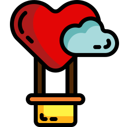 Hot air balloon icon