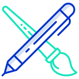 Pen and brush icon