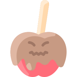 Caramel apple icon