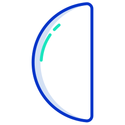 Half circle icon