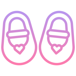 Baby shoes icon