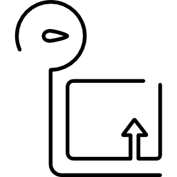 profilo ultrasottile della scala logistica icona