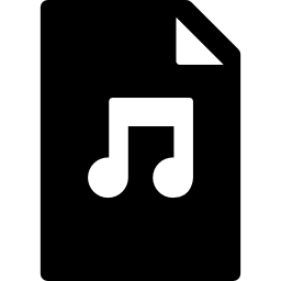 segno di interfaccia riempito di file musicale icona