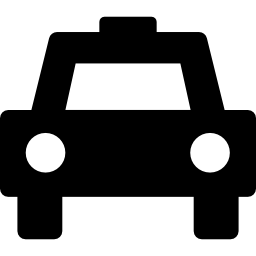 Taxi filled frontal view icon