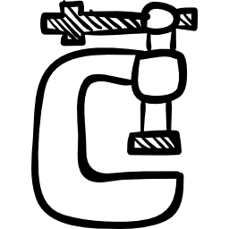 Нажатие рисованной строительного инструмента иконка