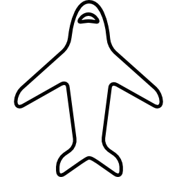 Airplane ultrathin outline icon