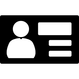 Person business card icon