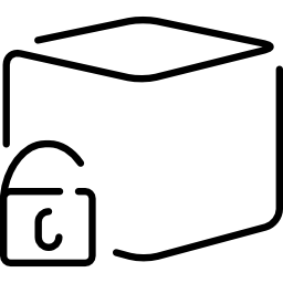 Protected box ultrathin logistics tools icon
