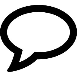 Chat message oval outlined speech bubble icon