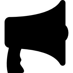 Megaphone or speaker silhouette icon