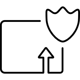 Logistics secure ultrathin outline icon