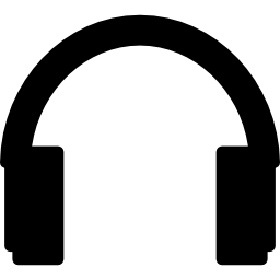 Headphones silhouette icon