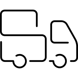 Delivery logistics truck ultrathin transport icon