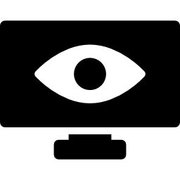 ojo en la pantalla del monitor icono