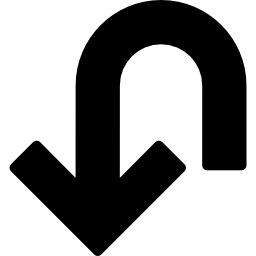 Arrow down curve icon