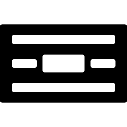 Rectangle with stripes icon