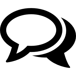 Chatting oval speech bubbles icon