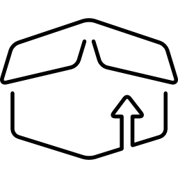 verpackungsbox dünne kontur icon