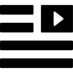bandera o líneas de texto con un video icono