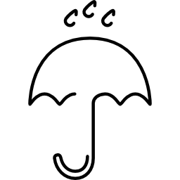 ultracienki zarys parasola ikona