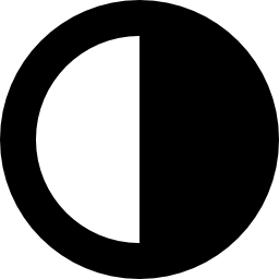 botón circular en contraste icono