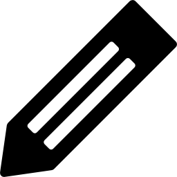 Pencil striped writing tool icon
