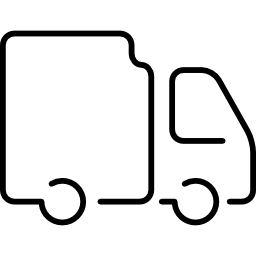 Logistics truck ultrathin vehicle outline icon