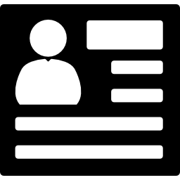 Квадратная кнопка профиля пользователя иконка