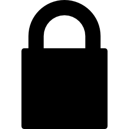 Lock closed padlock silhouette icon