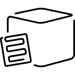 paquete caja contorno ultrafino icono
