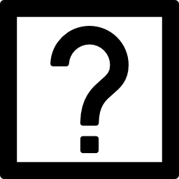 Question sign in square outline icon