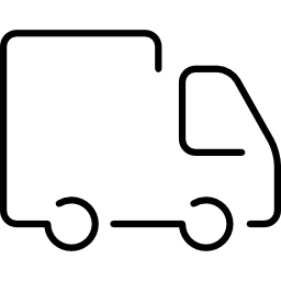logistieke vrachtwagen ultradunne transportomtrek icoon