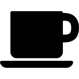 Tea cup filled shape icon