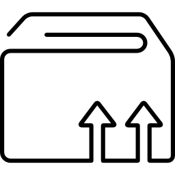 contenedor caja logística contorno ultrafino icono