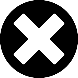 botón circular cruzado icono