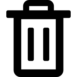 Recycle bin outline icon