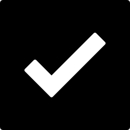Verification square button icon