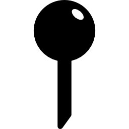 Pin circular silhouette icon