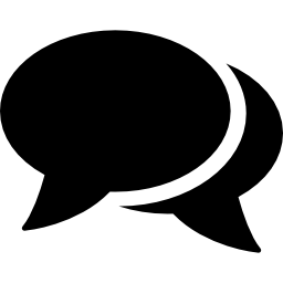 Chat oval filled speech bubbles icon